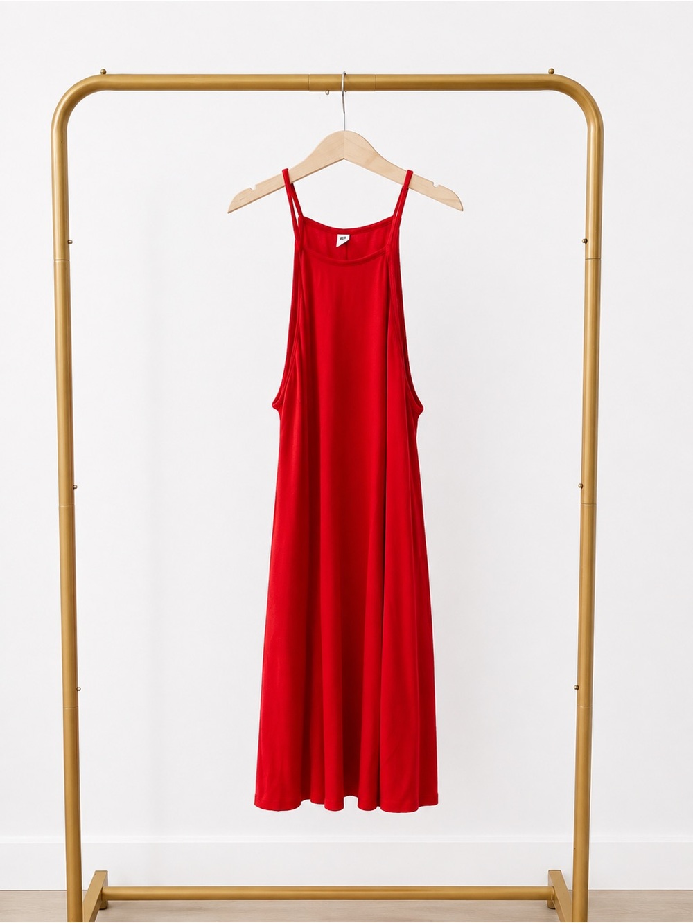 bp Red Spaghetti Strap Midi Dress